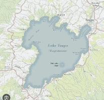 Map of Lake Taupo